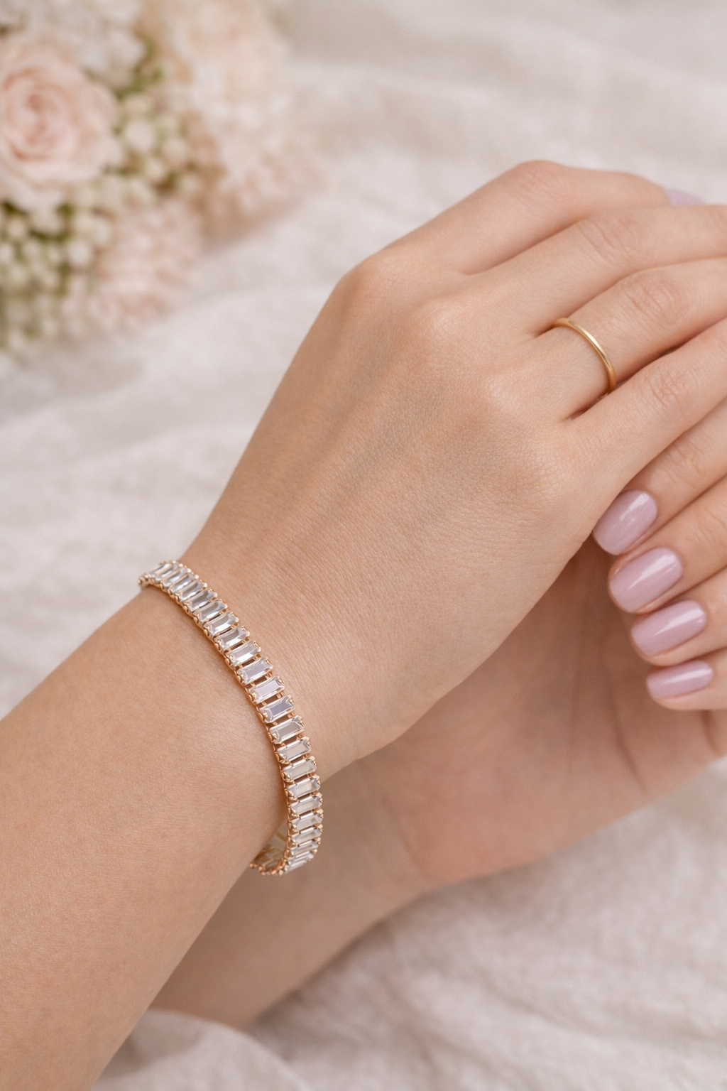 Rose Gold Tennis Bracelet