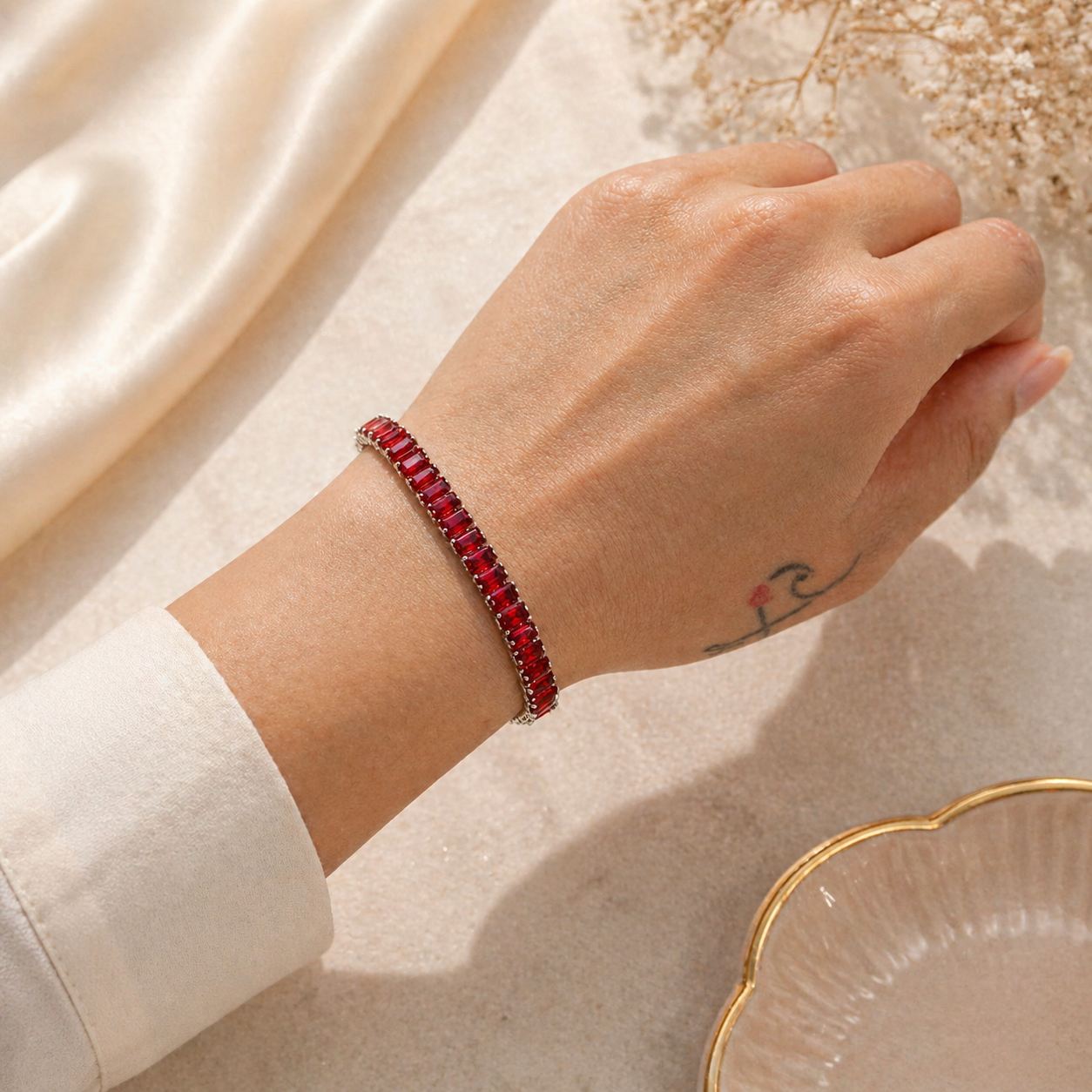 Ruby Red Tennis Bracelet