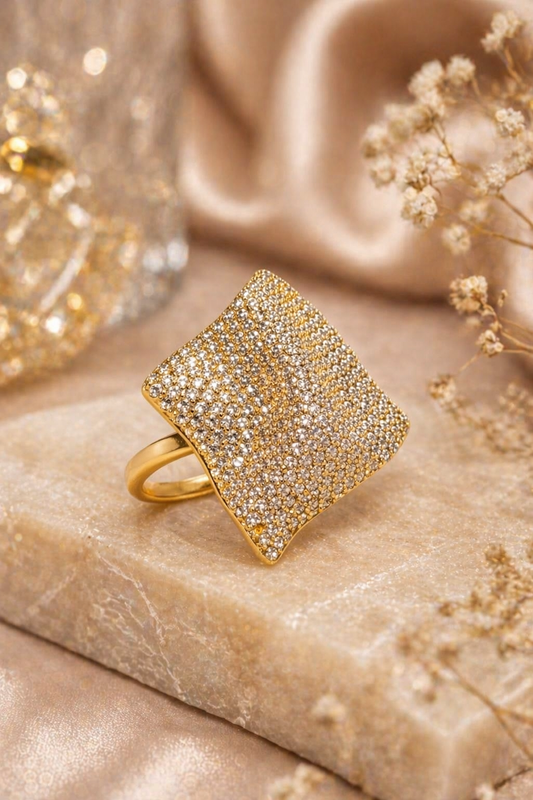 Aurelia Luxe Statement Ring (Gold Plated | Signature Elegance)
