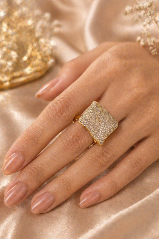 Aurelia Luxe Statement Ring (Gold Plated | Signature Elegance)